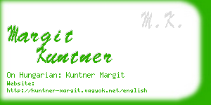 margit kuntner business card